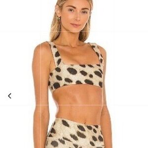 WeWoreWhat Leopard Print Bandeau Top size M